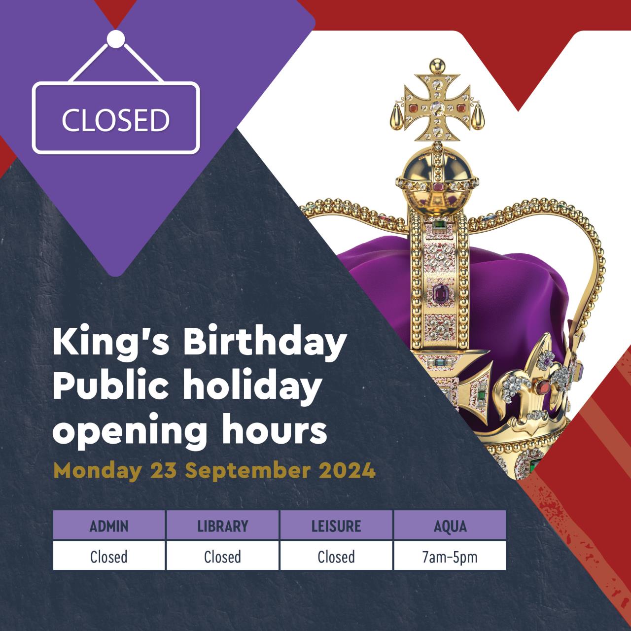 Public holiday closure